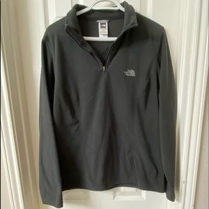 North Face black 1/4 zip lightweight fleece